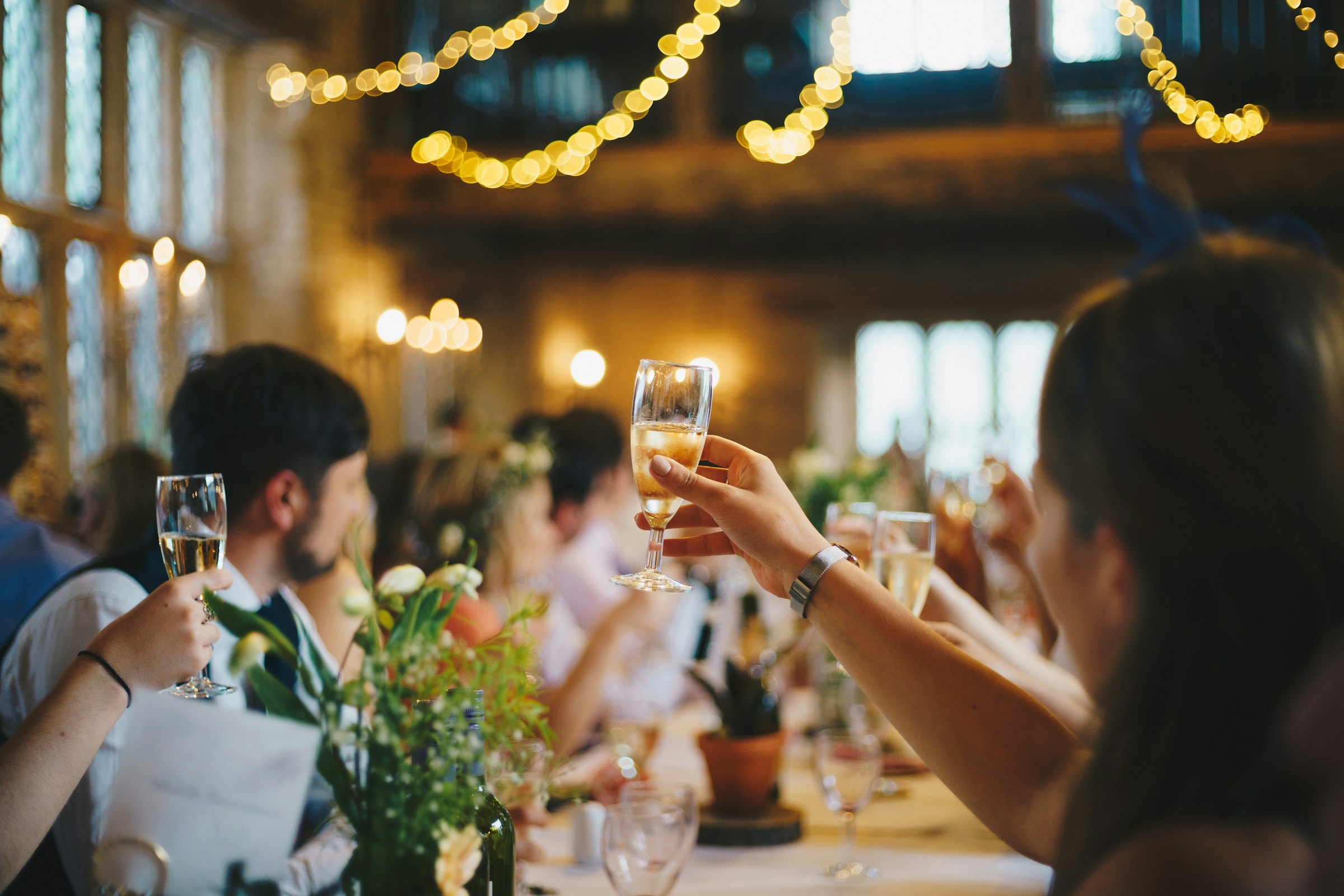 Elegant home bar setup for events